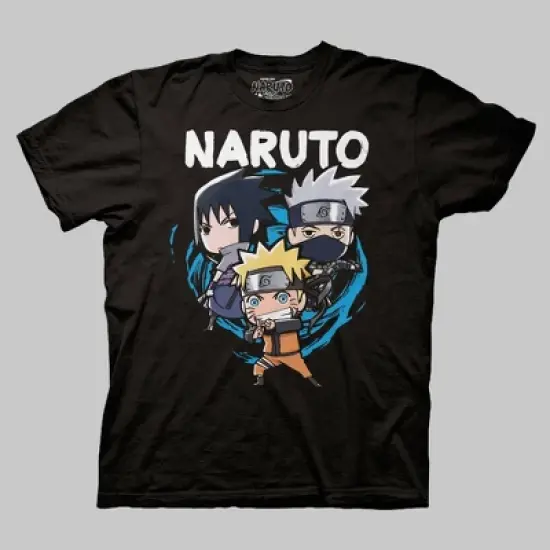 Men's Naruto Short Sleeve Graphic Crewneck T-Shirt - Black image {3}