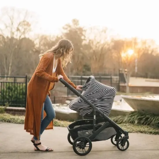 Milk Snob Nursing Cover/Baby Car Seat Canopy - Modern Stripe image {1}