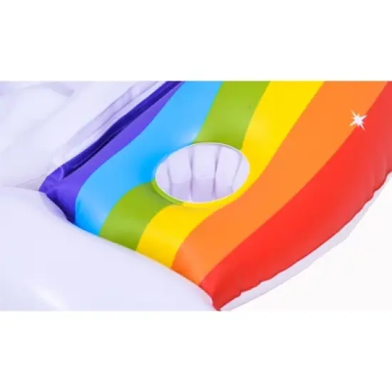 Pool Central 58" Inflatable Rainbow Swimming Pool Lounge Chair image {6}