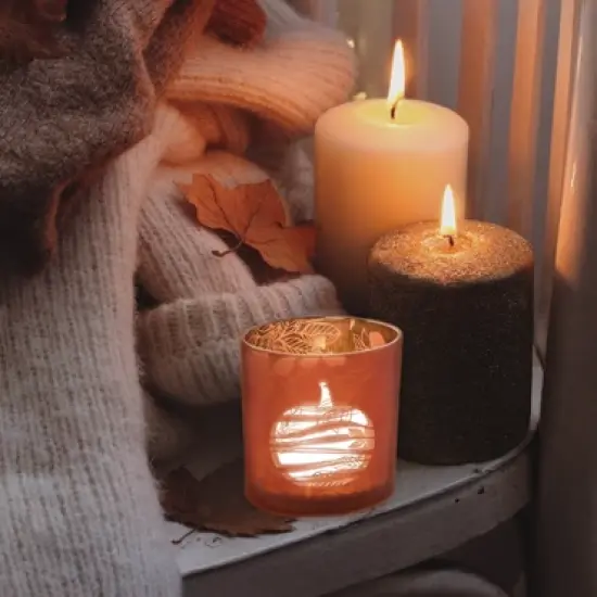 C&F Home Pumpkin Votive Holder Small image {1}