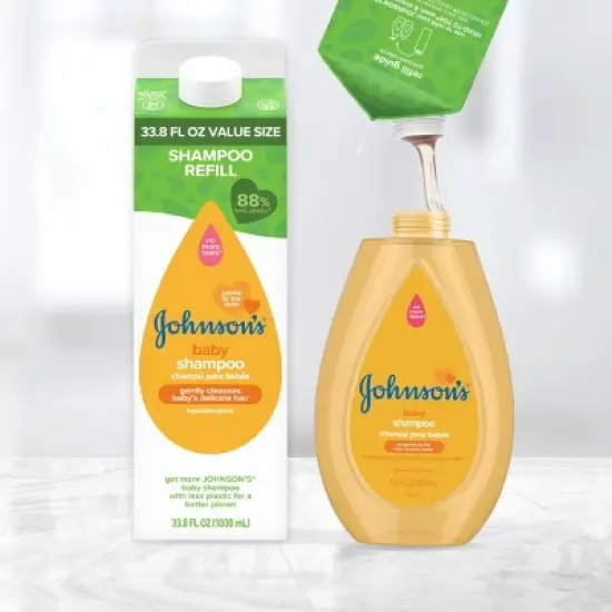 Johnson's Baby Gold Shampoo for Delicate Scalp & Skin - Refill Carton - 33.8 fl oz image {7}