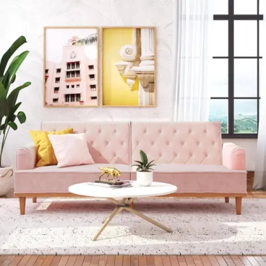 Stella Vintage Convertible Sofa Bed Futon - Mr. Kate image {1}