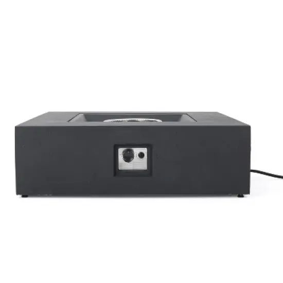 40 Inch Square Outdoor Fire Table with 50,000 BTU and Smooth Concrete Finish image {9}