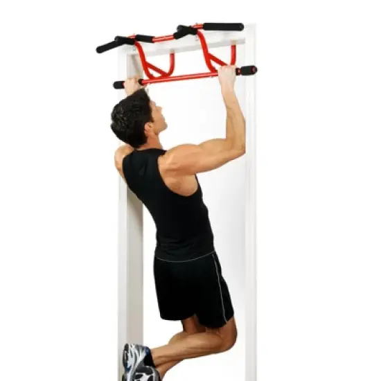 GoFit Elevated Chin Up Station - Red/Black image {4}