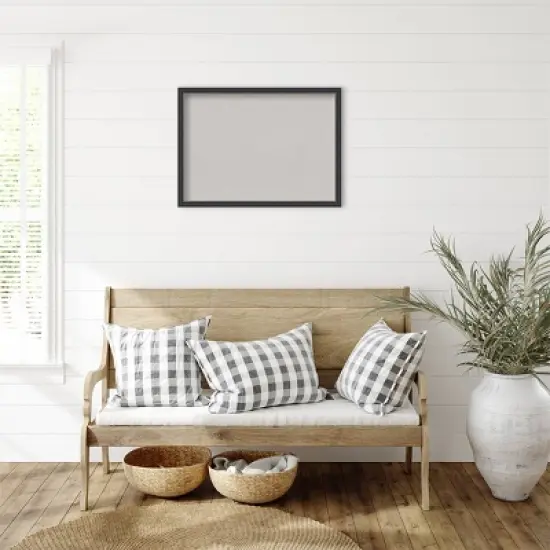 30"x22" Stylish Wood Frame Cork Board Black - Amanti Art image {4}