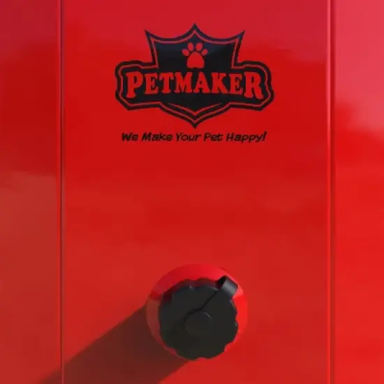 Portable Plastic Pool for Dogs - 47-Inch Diameter Foldable Pool with Carrying Bag - Large Pet Pool with Drain for Bathing or Play by PETMAKER (Red) image {6}