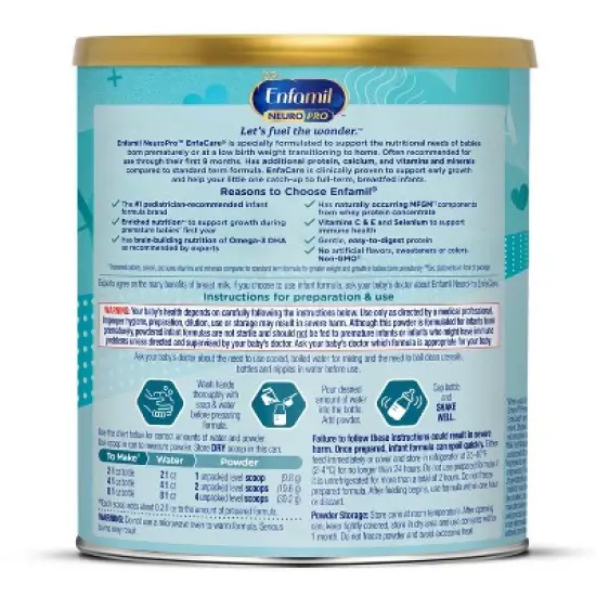 Enfamil Enfacare NeuroPro Powder Infant Formula image {6}