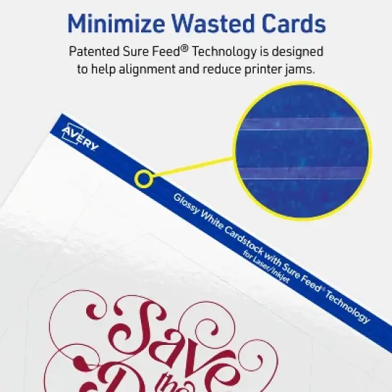 Avery Geo Flat Cards, 5" x 7", Glossy White, 20 Total image {6}