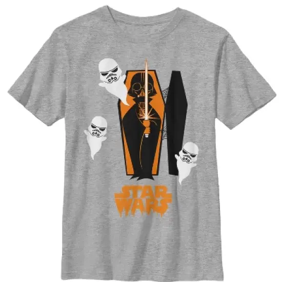 Boy's Star Wars Halloween Darth Vader Coffin T-Shirt image {3}