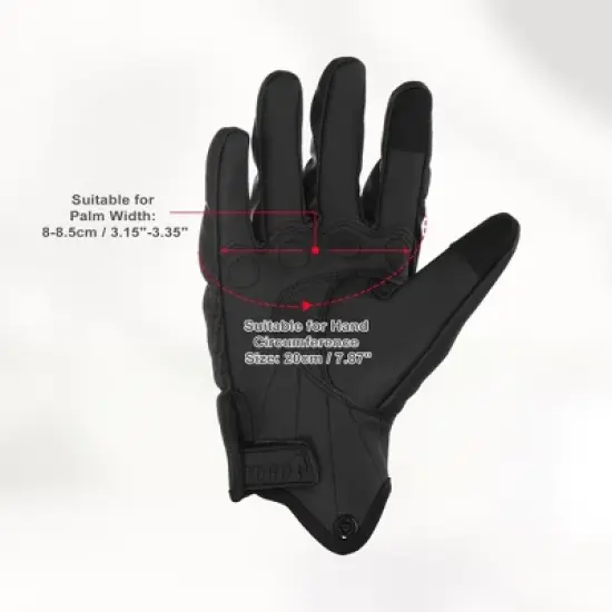 Unique Bargains Leather Cycling Riding Gloves Black 1 Pair image {4}