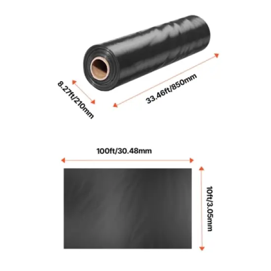 VEVOR 10 Mil Plastic Sheeting Heavy Duty 10' x 100', Thick Plastic Sheeting Roll, Plastic Drop Cloth Painters Tarp Covering image {7}