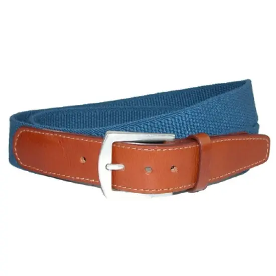 CrookhornDavis Men's Newport Pique Cotton Woven Elastic Belt image {2}