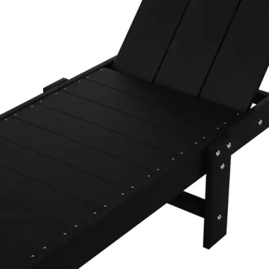 WestinTrends Ashore Modern Poly Reclining Chaise Lounge With Wheels image {7}