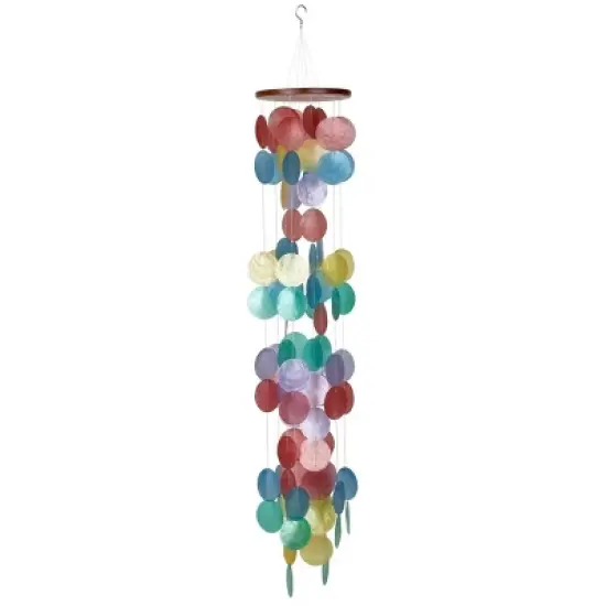 Woodstock Wind Chimes Asli Arts&reg; Collection, Capiz Waterfall, 40'' Wind Chime image {10}