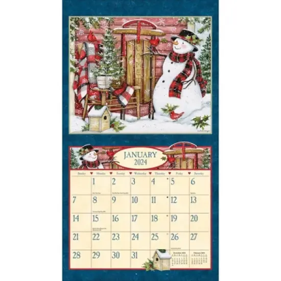 Lang 2024 Wall Calendar 24"x12" Heart & Home image {1}