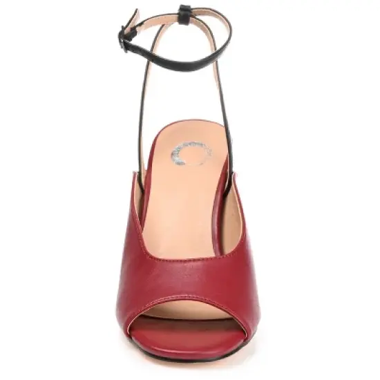 Journee Collection Womens Calypso Buckle Ankle Strap Block Heel Sandals image {5}