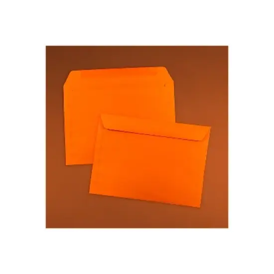 JAM Paper Booklet Envelope 9" x 12" Orange 250/Box (5156772H) image {3}