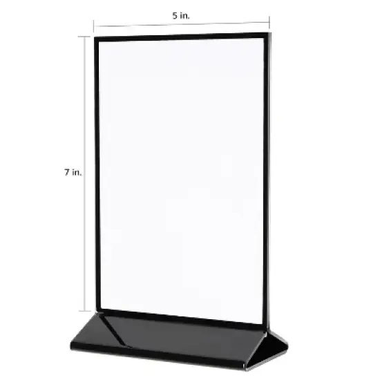 Deflecto&reg; Double-Sided Sign Holder with Black Frame and Base image {4}