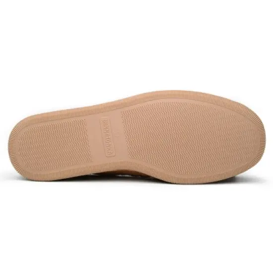Minnetonka Men's Suede Sheepskin Hardsole Moc Slipper image {4}