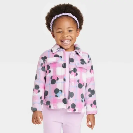 Toddler Girls' Minnie Mouse Printed Shacket - Pink image {3}