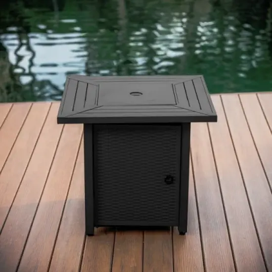 Nestl 28" Wicker Rattan Fire Pit Table image {3}