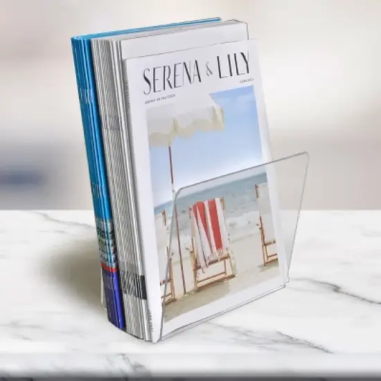 Azar Displays Clear Acrylic Desk File Holder- Medium, 4-Pack image {4}