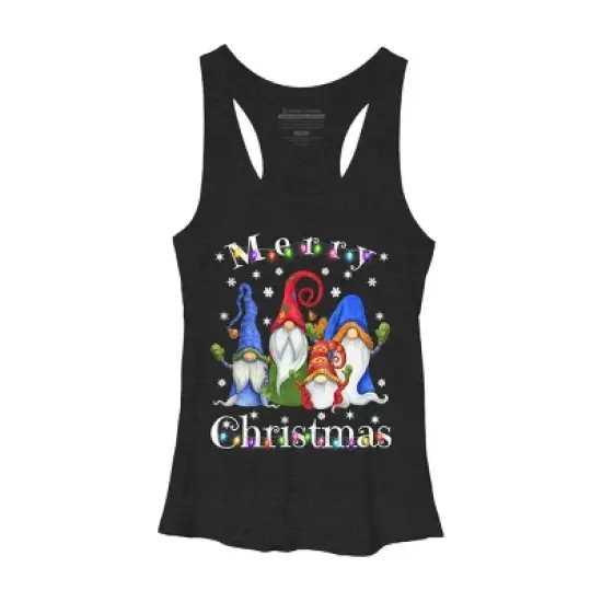 Women's Design By Humans Gnome Christmas Pajamas By NekoShop Racerback Tank Top image {3}