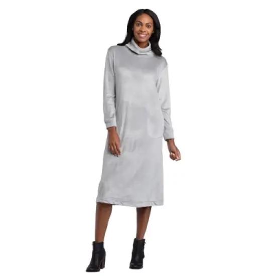 Softies 46" Feather Velour Funnel Neck Lounge Dress image {5}