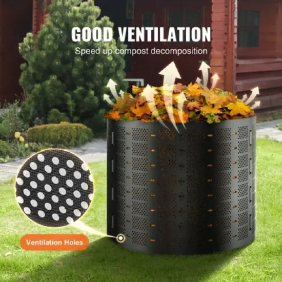 VEVOR Compost Bin 220 Gallon, Outdoor Expandable Composter, Easy to Setup & Large Capacity Composting Bin, Fast Creation of Fertile Soil image {2}