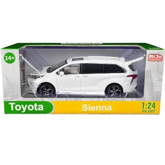 Toyota Sienna Minivan White 1/24 Diecast Model Car image {2}