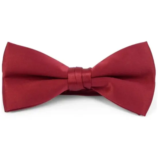 New Men's Solid Pre Tied Bow Tie and Hanky Set image {1}