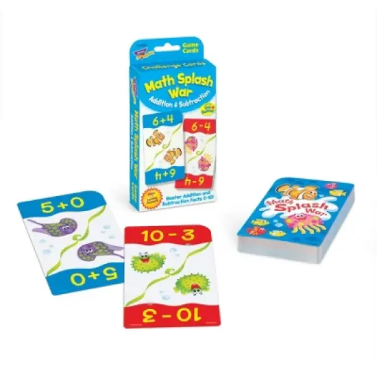 TREND Math Splash War Addition & Subtraction Challenge Cards image {2}