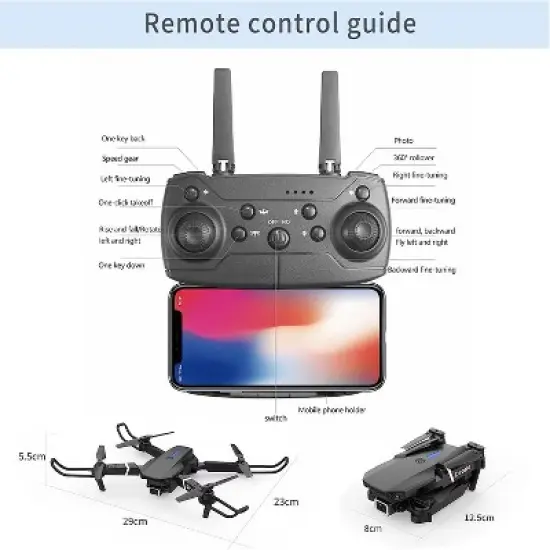 Myshle SMS Drone with 4K HD Camera Black image {3}