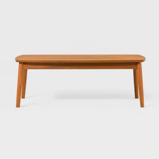 Saracina Home Modern Boho Rounded Rectangle Eucalyptus Patio Coffee Table
 image {5}