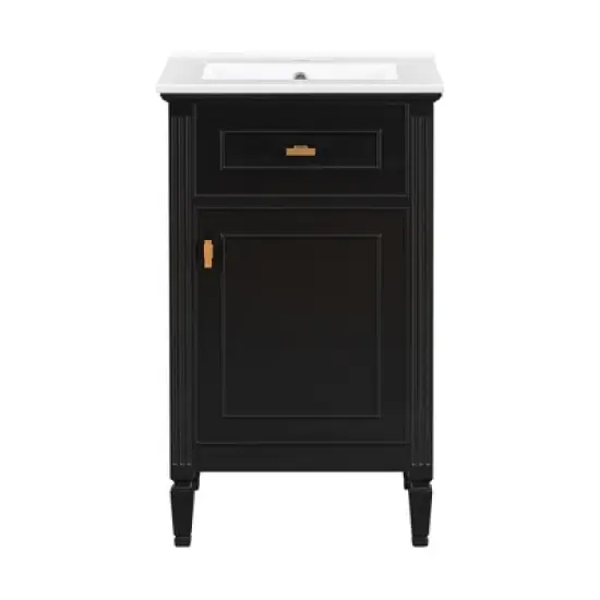 Whisen 20" Bathroom Vanity with Sink & Adjustable Shelf image {6}