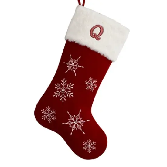 Personalization Mall Winter Wonderland Embroidered Initial Christmas Stocking image {18}