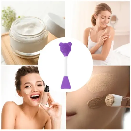 Unique Bargains Smooth Fan-shaped Facial Mask Brush 2 Pcs image {4}