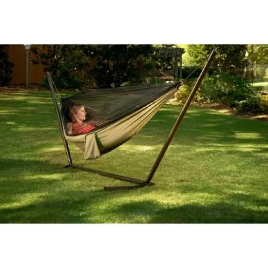 Camping Hammock with Mosquito Netting Olive - Smart Living image {4}