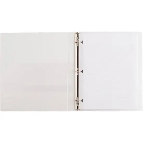 0.5" Ring Binder Clear View White - up&up&trade;: Half Inch, 120 Sheet Capacity, 4 Pockets, Hard Cover image {4}