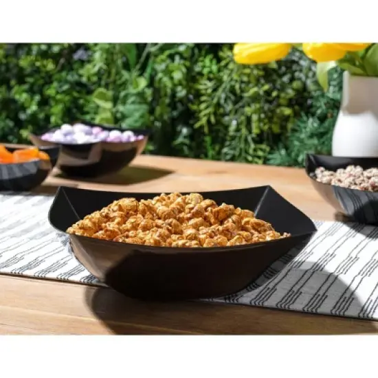 Posh Setting Square Black Serving Bowl - 64 oz. - 4 Pack image {1}
