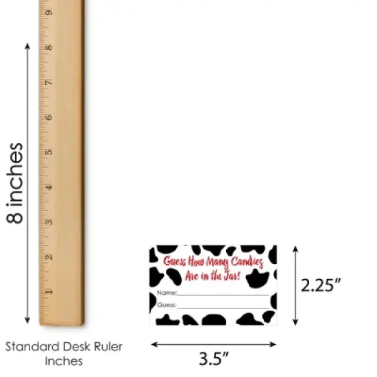 Big Dot of Happiness Farm Animals - How Many Candies Barnyard Baby Shower or Birthday Party Game - 1 Stand and 40 Cards - Candy Guessing Game image {6}