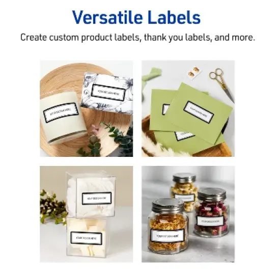 Avery&reg; Labels, 1" x 2-5/8", Double Black Border, Matte White, 160ct image {5}
