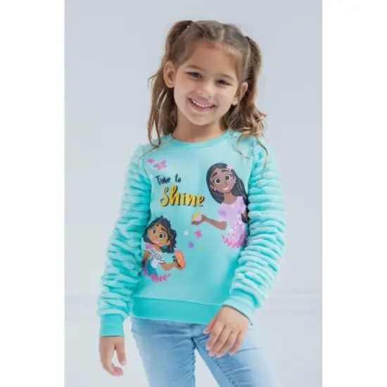 Disney Lilo & Stitch Encanto Minnie Mouse Stitch Isabela Mirabel Girls Fleece Fur Sweatshirt Little Kid to Big Kid image {3}