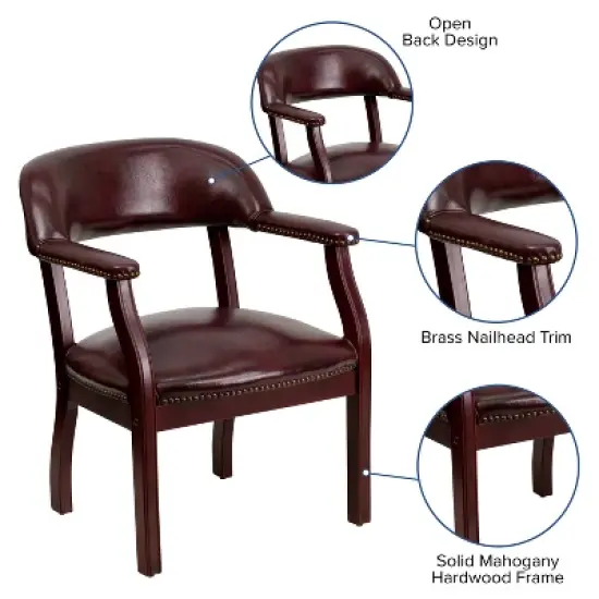 Emma and Oliver Conference Chair with Accent Nail Trim image {2}