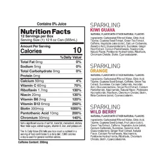 CELSIUS Sparkling Original Variety Pack Functional Energy Drink - 12pk/12 fl oz Cans image {4}