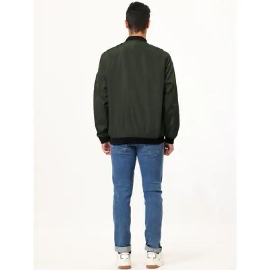 Lars Amadeus Men's Varsity Bomber Jacket Zipper Lightweight Baseball Jackets image {4}