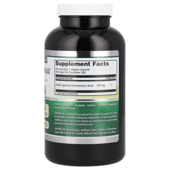 Amazing Nutrition GABA, 750 mg, 300 Veggie Capsules image {1}