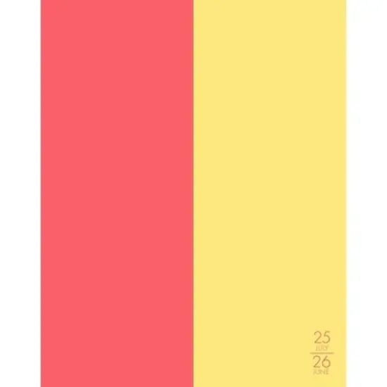 Willow Creek Press Coral Lemon Duotone Academic July 2025 - June 2026 7.5"x9.5" Booklet Monthly Planner image {5}
