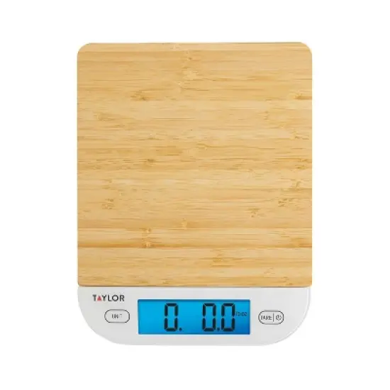 Taylor Digital Kitchen 15lb Food Scale Eco-Friendly Bamboo&nbsp; image {1}