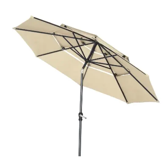 Ainfox 10FT 3 tier vented Outdoor Table Umbrella image {6}